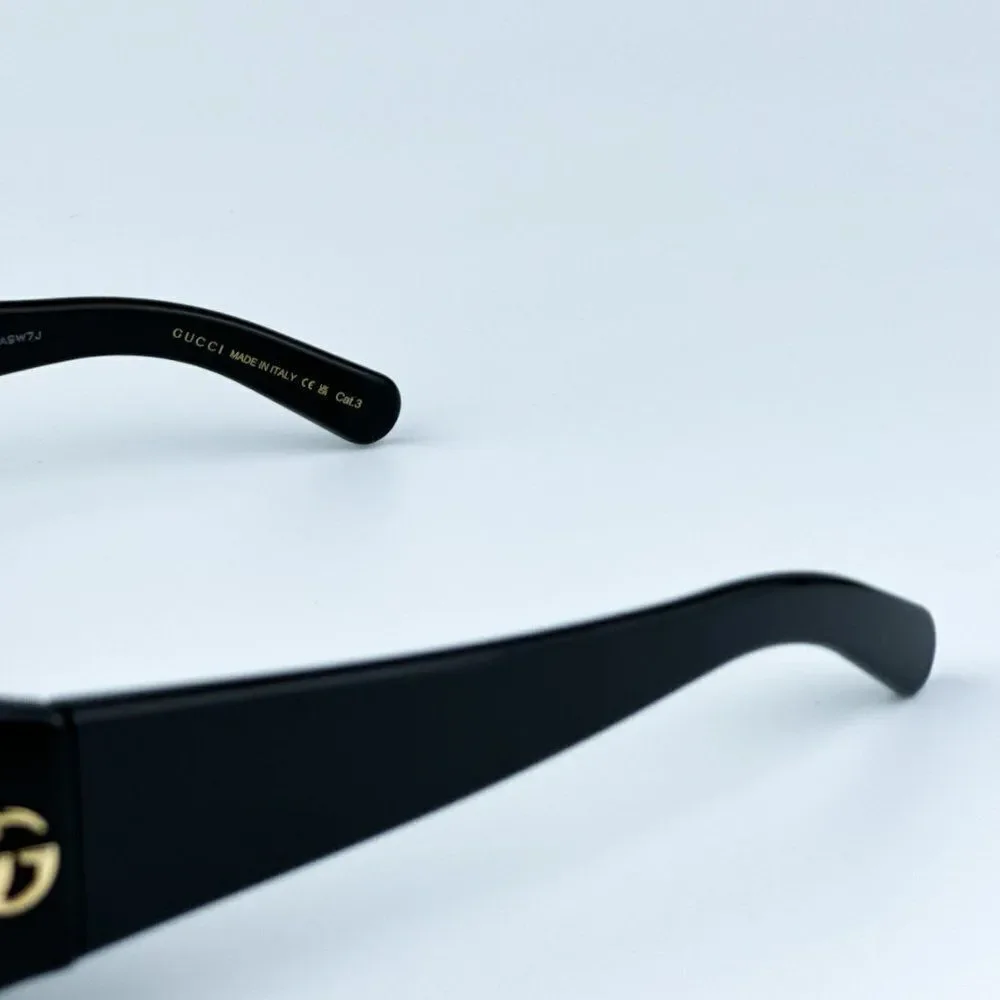 NEW Gucci GG1403S 001 Black Grey Unisex Rectangle Sunglasses GG 1403S